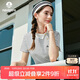Navigare意大利小帆船女條紋T恤斜扣翻領(lǐng)短袖POLO衫2325525518 白 M 