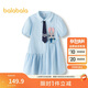 巴拉巴拉女童裙子兒童連衣裙2025夏條紋襯衫裙子208225111047