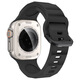 兜兜格新款透氣適用iwatchs11/10運動(dòng)硅膠46mm蘋(píng)果表帶applewatchs8/7/6代純色Ultra3/2高級感45男女49mm黑色Apple Watch11/10代46mm