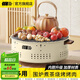 探險者（TAN XIAN ZHE）烤火爐戶(hù)外庭院烤火盆取暖爐室內燒烤爐家用圍爐煮茶套裝 【奶油咖】圍爐煮茶（加密烤網(wǎng)）