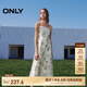 ONLY夏季優(yōu)雅甜美吊帶碎花中長(zhǎng)款連衣裙女|124207102 H4D 抽象花朵印花綠色 S (160) 80A