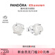 潘多拉（PANDORA）雪映玫瑰耳釘白色優(yōu)雅高級時(shí)尚小眾設計感生日禮物送女友