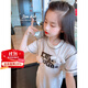 LENAKIDS洋氣可愛(ài)風(fēng)小熊百搭時(shí)髦T恤裙女童裙子25050502 白色 120 碼(身高115-125cm)
