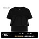 little MO&Co.童裝夏裝兒童女童T恤圓領(lǐng)衣服短袖拼網(wǎng)紗上衣小女孩 黑色 110 110/56 (尺碼偏小選大一碼)