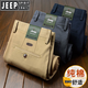 JEEP SPIRIT吉普純棉休閑褲男士春秋冬季男褲2025新款寬松直筒中年高腰長(cháng)褲子 卡其色  厚款 34 (腰圍2尺65)
