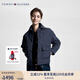 TOMMY HILFIGER秋冬女裝休閑菱形格紐扣翻領(lǐng)寬松保暖短款棉服夾克外套39252 藏青色DW5 M （推薦：115-130斤）