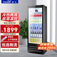 新飛（frestec）大容積商用立式展示柜冷柜保鮮柜熱飲柜冷暖兩用飲料柜超市便利店飲料牛奶加熱機保溫柜 單門(mén)黑色218L【升級冷熱兩用】