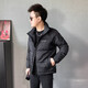 簡(jiǎn)約立領(lǐng)羽絨服男2025冬季新款輕便保暖短款韓版修身男士外套時(shí)尚 黑色 M ((體重100-120斤穿))