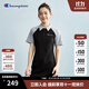 Champion冠軍插肩袖Polo領(lǐng)連衣裙2025春季新款潮牌短裙撞色修身 黑色 M