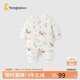 童泰（TONGTAI）嬰兒連體衣秋冬季純棉寶寶夾棉衣服兒童家居服哈衣爬服棕色73cm