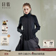 日著(zhù)原創(chuàng  )女裝2024年冬季新款修身短款休閑黑色高領(lǐng)輕薄羽絨服女 趣俠黑 XL