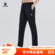 KELME /卡爾美春秋運動(dòng)長(cháng)褲男休閑純色直筒針織衛褲跑步訓練運動(dòng)褲 黑色【印花LOGO】 L 175