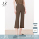 玖姿（JUZUI）商場(chǎng)同款通勤OL純色簡(jiǎn)約休閑西褲女夏款JWDX11118 深咖啡 S