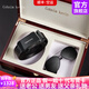 Cohnim kevin奢侈品牛皮男士皮帶自動(dòng)扣褲腰帶送父親老公男友七夕情人節禮物 T022豪華套裝c06655槍色+墨鏡 115cm