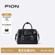 菲安妮（FION）女包2025新款公文包包女時(shí)尚單肩包托特包生日禮物 經(jīng)典黑-小款