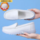 麥潮尚護士鞋女軟底棉鞋厚底增高透氣不累腳防滑冬季加絨白色醫護鞋 8060白色棉鞋 34