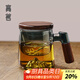 高茗茶杯玻璃泡茶杯辦公室茶水分離玻璃杯高硼硅耐高溫帶把手泡茶水杯 【觀(guān)山設計】群山泡茶杯 500ml