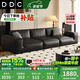 DDC意式極簡(jiǎn)夏圖真皮沙發(fā)大黑牛頭層牛皮小戶(hù)型客廳豆腐塊皮藝沙發(fā) 1.4M雙扶手單人位 S級耐磨生態(tài)皮+迪熙太空云坐感座包