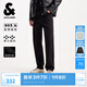 杰克·瓊斯（JACK&JONES）男裝25年秋冬季黑色牛仔褲男士903直筒潮流休閑彈力加絨褲子厚款 A15黑色牛仔 31 175 W31/L30