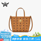 MCM【京東奧萊】TONI 迷你托特包菜籃子單肩斜挎包女包 干邑色 MWPAATN04CO001