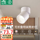 雷士（NVC）LED筒燈客廳可折疊旋轉(zhuǎn)免開孔明裝天花燈筒射一體鋁材9瓦白色暖白