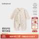 babylove【紡軟織柔】新生兒連體衣純棉系帶衣服春季寶寶哈衣爬服嬰兒衣服 心心點(diǎn)點(diǎn) 59cm