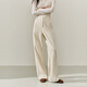 太平鳥(niǎo)厚絨款上新糯米褲太平鳥(niǎo)高腰直筒褲2025年秋冬新款保暖闊腿休閑 智性白厚絨款 M 160