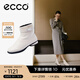 愛步（ECCO）靴子女 冬季簡約氣質(zhì)時尚百搭牛皮粗跟短靴女 雕塑222353 HL 石灰色22235301378 38