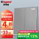 羅格朗（LEGRAND）開關(guān)插座電工電料逸景深砂銀灰色86型面板墻面暗裝插座 雙開雙控 開關(guān)