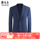 雅戈爾（YOUNGOR）西服男士秋冬休閑西服男士單西便服羊毛混紡面料 藍色 L 175/96A