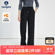 Navigare意大利小帆船女25年新款毛呢休閑褲保暖松緊腰直筒長(cháng)褲2342075510