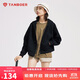 坦博爾衛衣女春秋短款連帽運動(dòng)外套寬松小個(gè)子TD4160502 黑色 170 