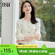 歐莎（OSA）牛仔藍小香風(fēng)針織開(kāi)衫女2025年春季新款顯瘦外搭短上衣氣質(zhì) 白色 M