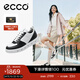 愛(ài)步（ECCO）板鞋女 時(shí)尚潮流百搭經(jīng)典軟面舒適休閑運動(dòng)鞋女鞋 街頭209713 黑色白色20971350669 37 (235mm)