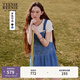 Teenie Weenie小熊連衣裙女2025年夏季新款學(xué)院風(fēng)活力牛仔背帶裙短裙女 淺藍(lán)色 M