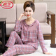浪莎秋季睡衣女中老年送媽媽新款長袖長褲套裝可外穿寬松女士家居服
