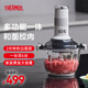 膳魔師（THERMOS）絞肉機家用輔食機料理攪拌機嬰兒多功能和面一體機電動絞餡機全自動餃子肉餡打蒜器攪肉機 【全家頂配版】白色 2.5L