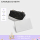 CHARLES&KEITH質(zhì)感菱格鏈條小方錢包女包包女包生日禮物七夕禮物CK6-10680924 Black黑色 XS