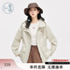 紫涵（ZIHAN）紫涵純色簡(jiǎn)約通勤風(fēng)衣女外套2025春季新款童趣紐扣小個(gè)子短款上衣 米色 M