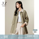 玖姿·安娜蔻輕松美式休閑H版型拼接撞色風(fēng)衣外套女裝秋款 軍綠 M