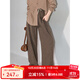 COCOBELLA[miu系高知風(fēng)]威爾士格紋直筒褲打褶休閑褲PA7039 細格 M