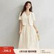 茵曼（INMAN）中式國風(fēng)兩件套女裝開衫吊帶連衣裙2025夏季新品文藝復(fù)古提花裙子 田園杏 M