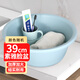 福愛(ài)家洗臉盆大號39cm加厚洗菜盆洗衣盆洗澡洗腳盆泡腳盆塑料盆1只裝