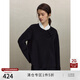 自巧（ZIQIAO）小個(gè)子?xùn)|方簡奢風(fēng)新中式女秋冬2023新款毛呢外套純羊毛雙面呢大衣 星空黑 S (3碼)