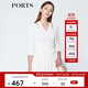PORTS寶姿  新品商場(chǎng)同款連衣裙女裝修身連衣裙SN8D007HFD015 米白 S (4)