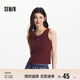 森馬（Semir）背心女短款蝴蝶結溫柔夏季2025時(shí)尚緊身繡花圓領(lǐng)上衣109325102001
