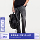 杰克·瓊斯（JACK&JONES）【七夕情人節(jié)禮物】25年男裝秋季直筒牛仔褲男黑灰色彈力褲子品牌 灰牛仔 卡碼拍小，面料隨機(jī) 33 180 W33/L32