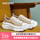 斯凱奇（Skechers）女鞋秋季潮流百搭透氣時尚板鞋帆布鞋 灰褐色/TPE 36