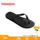 havaianas哈唯納Top炫彩夾腳人字拖女夏海邊平底拖鞋親子款 0090-火耀黑 41-42 巴西碼