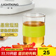 明尊（LIGHTKING）玻璃杯水杯高硼硅耐熱玻璃水杯辦公室泡茶杯咖啡杯牛奶杯家用茶具 350ml 【CP'25】